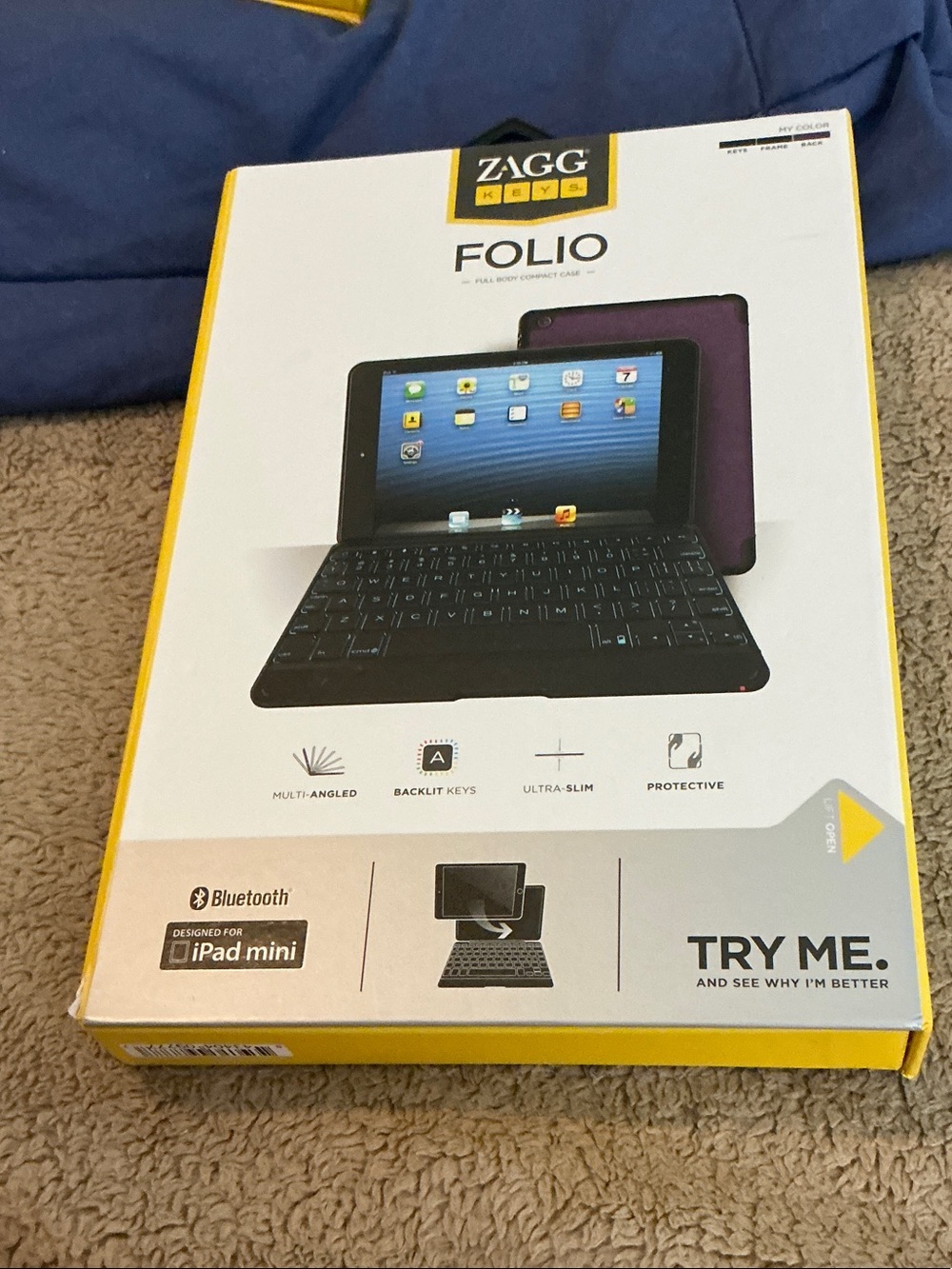 Folio Bluetooth Keyboard Case for iPad mini - Purple